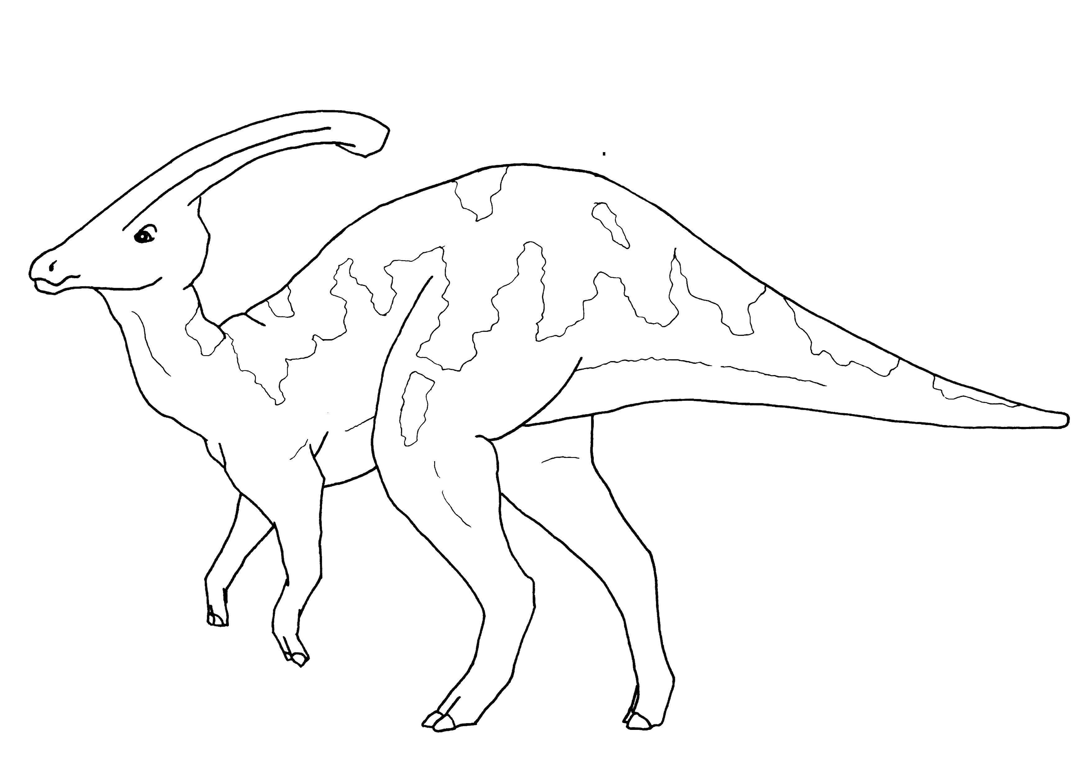 Паразевролов динозавр раскраска