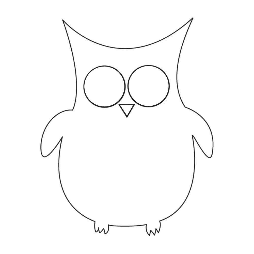 Coloring Owl outline. Category The contours for cutting out the birds. Tags:  owl.