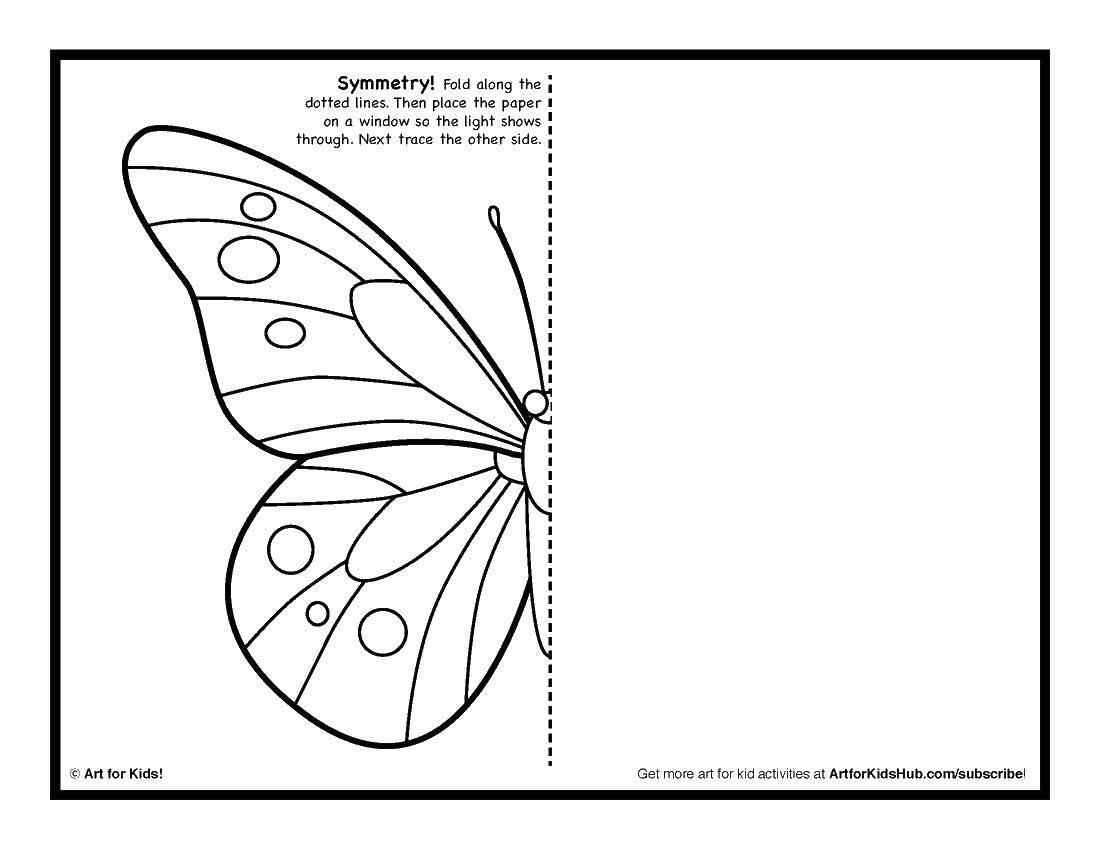 Coloring Butterfly. Category Kaleidoscope. Tags:  butterfly, coloring.