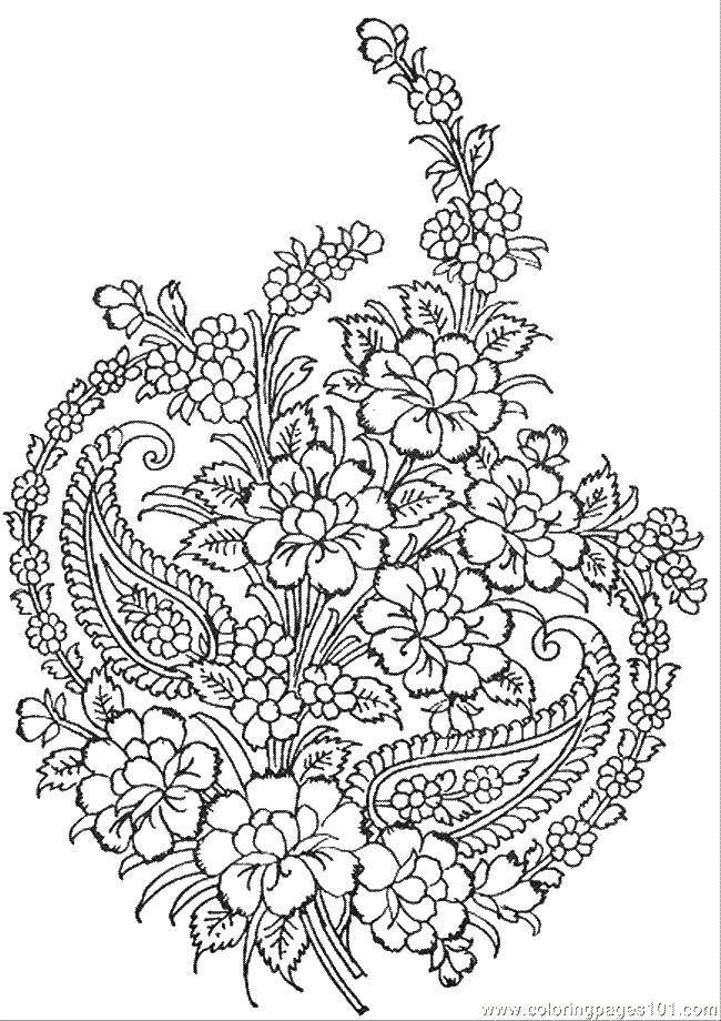 Coloring Large flowers and uzorchiki. Category With patterns. Tags:  uzorchiki, patterns, flowers.