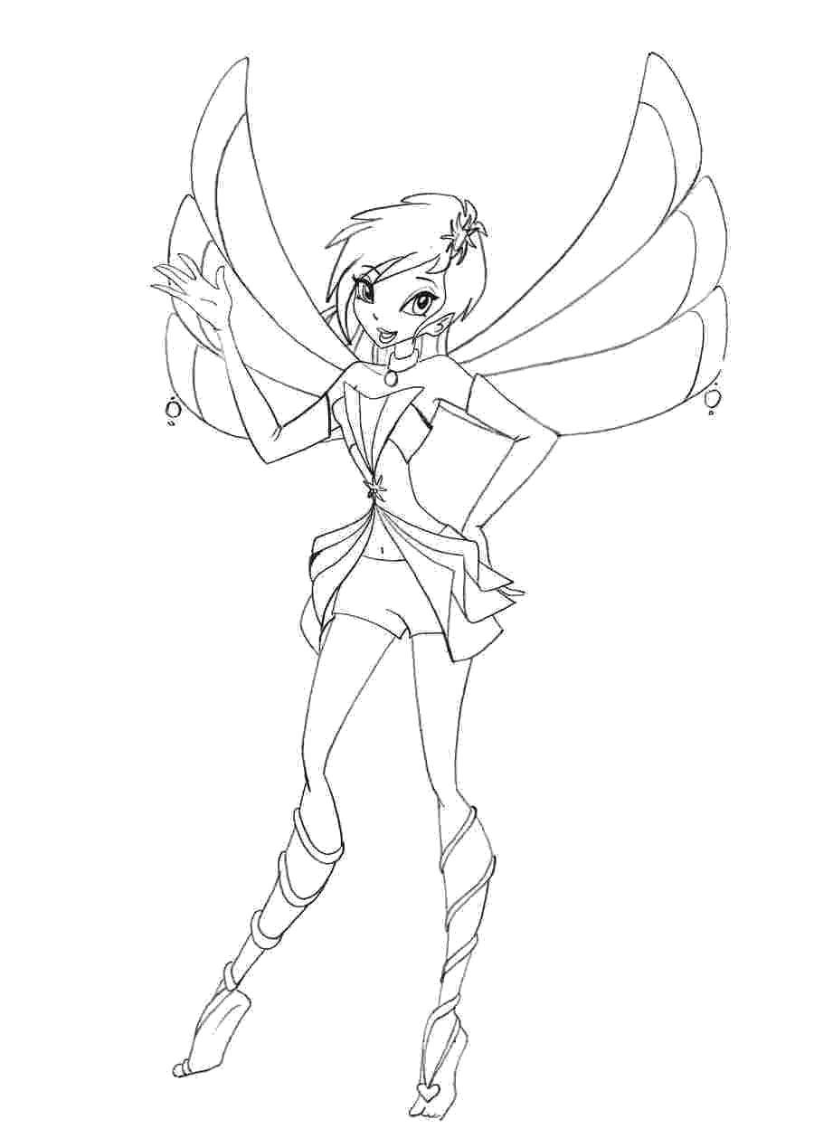 Coloring Friendly techno. Category Winx club. Tags:  Character cartoon, Winx.