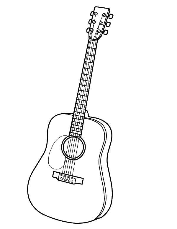 Название: Раскраска Гитара струны. Категория: Электрогитара. Теги: струны, гитара.