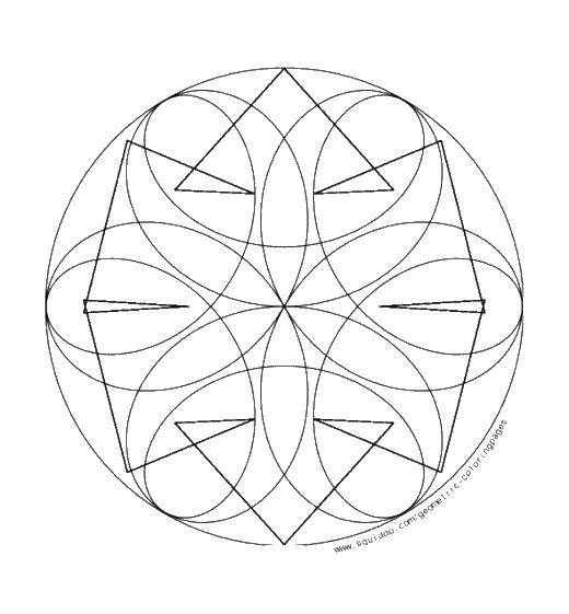 Название: Раскраска Круг с узорами. Категория: узоры. Теги: круг, узоры, цветы.