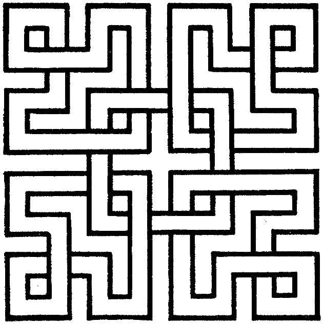 Coloring Maze pattern. Category mazes. Tags:  mazes, patterns.