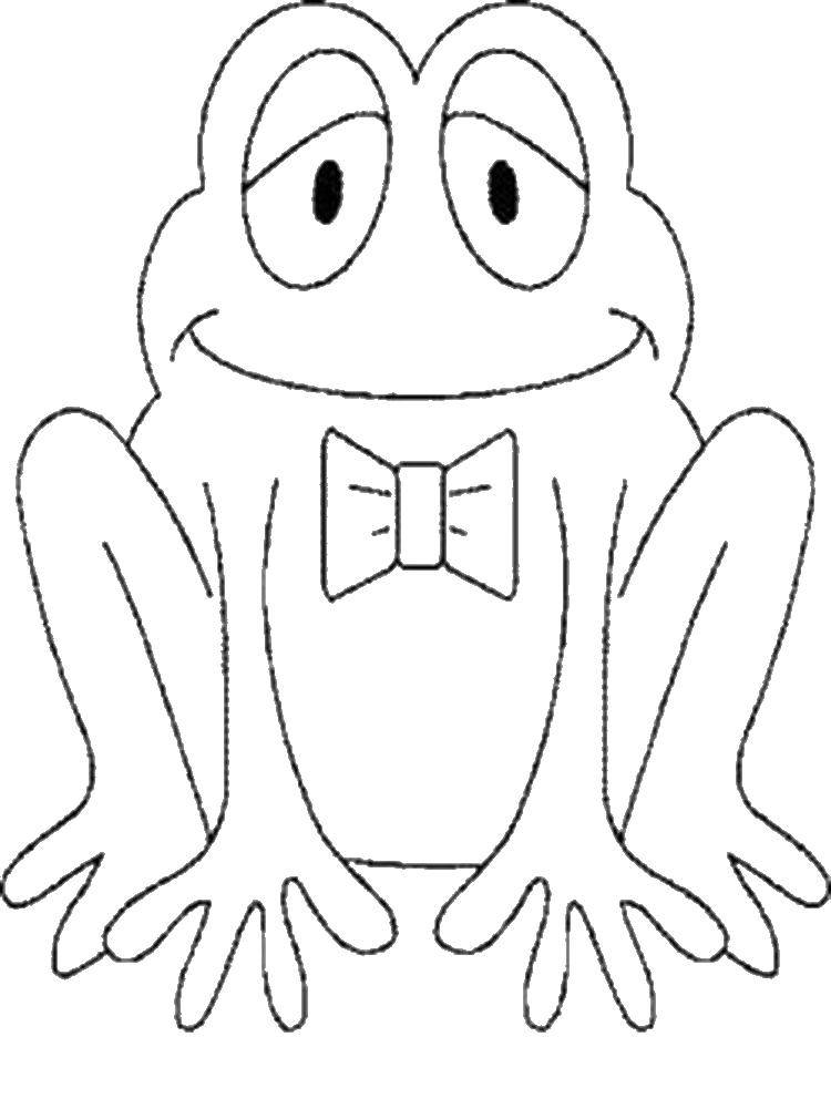 Coloring Frog butterfly. Category amphibians. Tags:  frog, eye, butterfly.