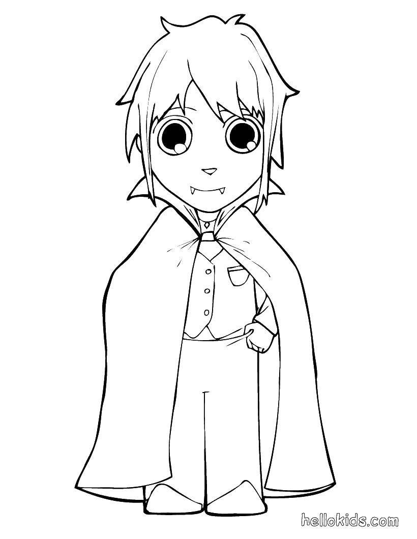 Coloring pages Vampires Скачать .  Распечатать 