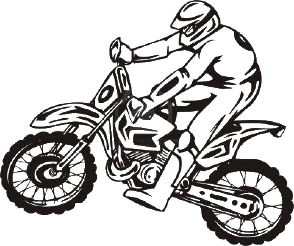 Название: Раскраска Мотоциклист на мотоцикле. Категория: мотоцикл. Теги: мотоцикл, мотоциклист.
