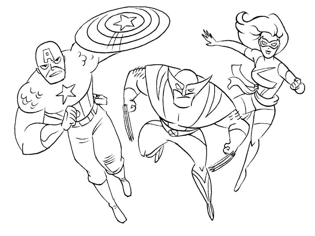Coloring Cartoons and superheroes. Category superheroes. Tags:  superheroes, comics, cartoons.