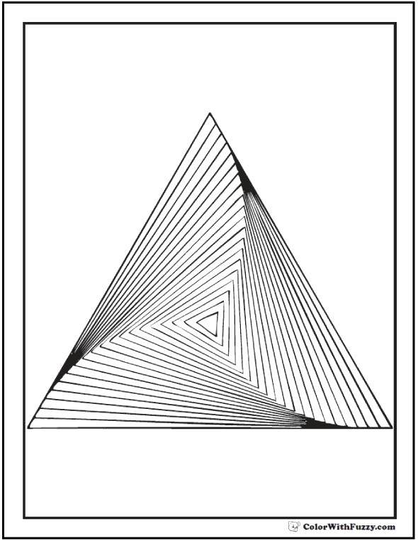 Название: Раскраска Оптическая пирамида. Категория: С геометрическими фигурами. Теги: Узоры, геометрические.