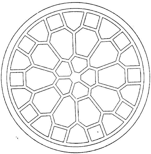 Название: Раскраска Орнамент круг. Категория: узоры орнамент трафареты. Теги: круг, узоры, орнамент.