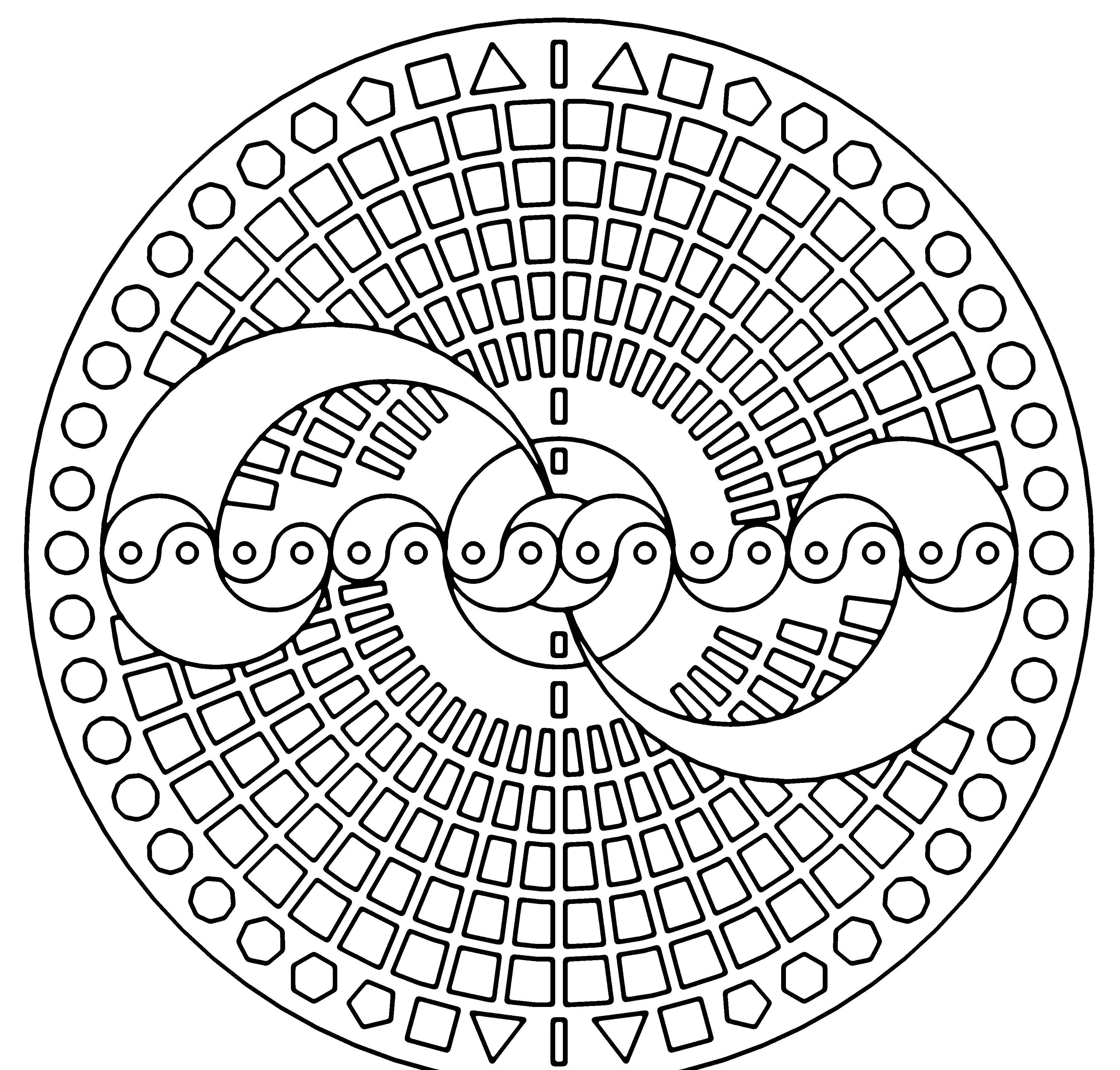 Coloring Ornament. Category pattern ornament stencil. Tags:  ornament, patterns, medallion.