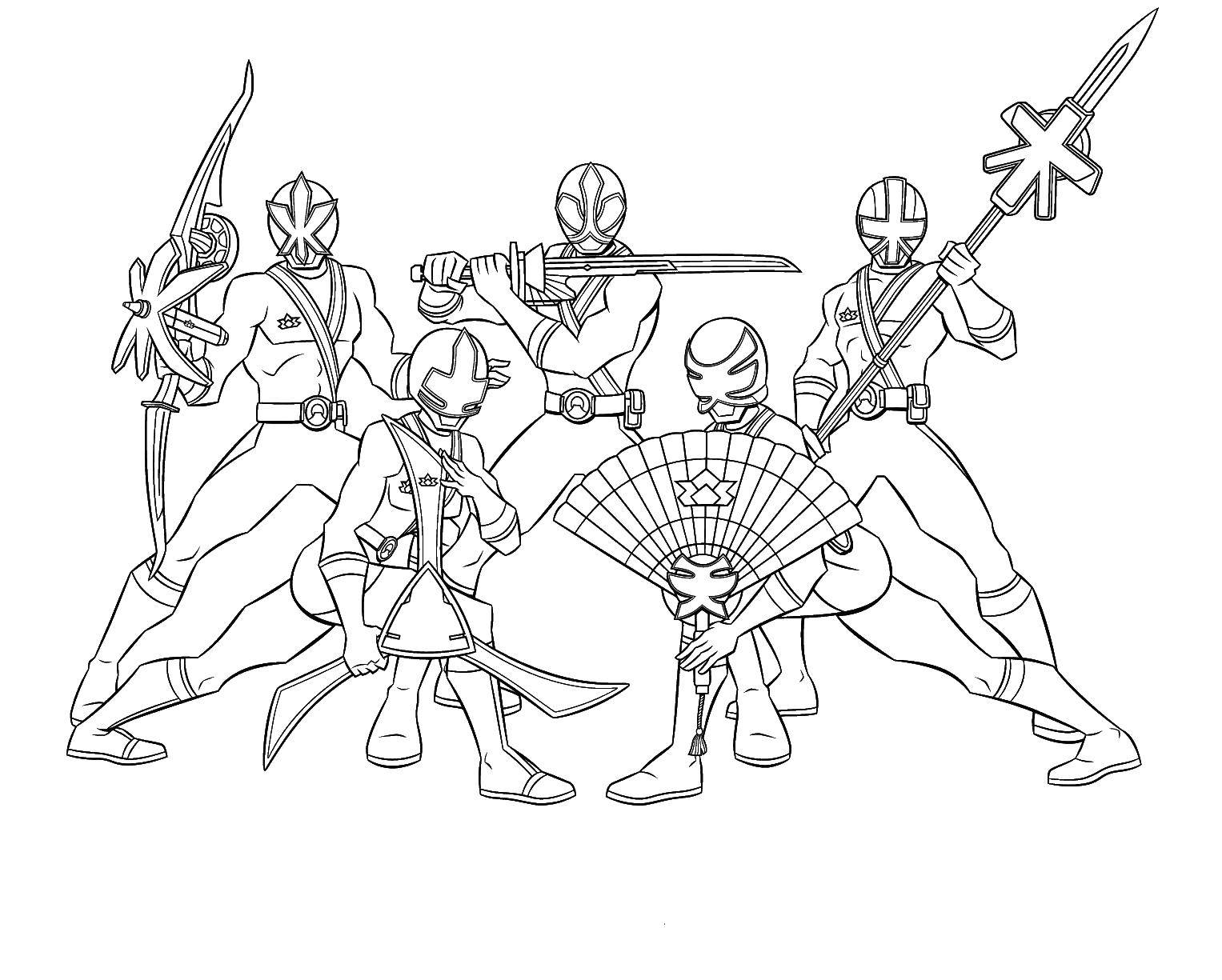 Coloring Power Rangers in battle. Category the Rangers . Tags:  power Rangers.