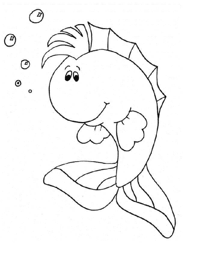 Название: Раскраска Рыба пускает пызури под водой. Категория: рыбы. Теги: Подводный мир, рыба.