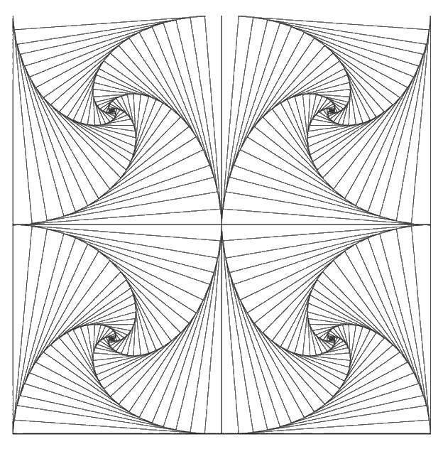 Coloring Spiral in spiral. Category With geometric shapes. Tags:  spiraling.