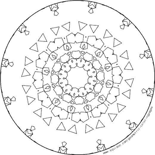 Coloring Patterned circle. Category patterns. Tags:  patterns, round.