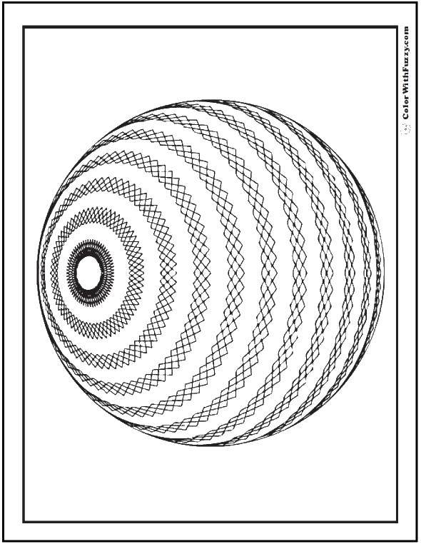 Coloring Patterned ball. Category With patterns. Tags:  patterns, ball.