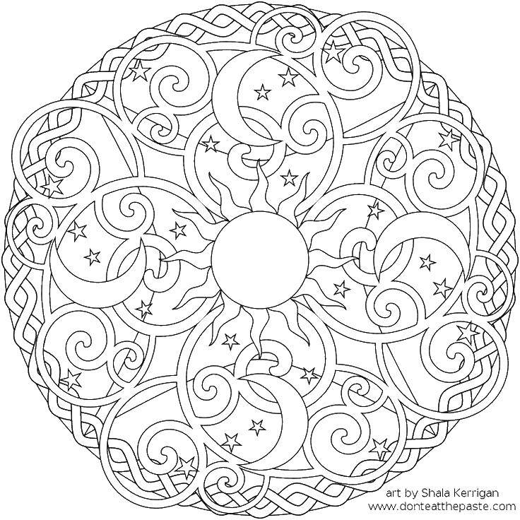 Coloring Magical pattern. Category With patterns. Tags:  Patterns, ethnic.
