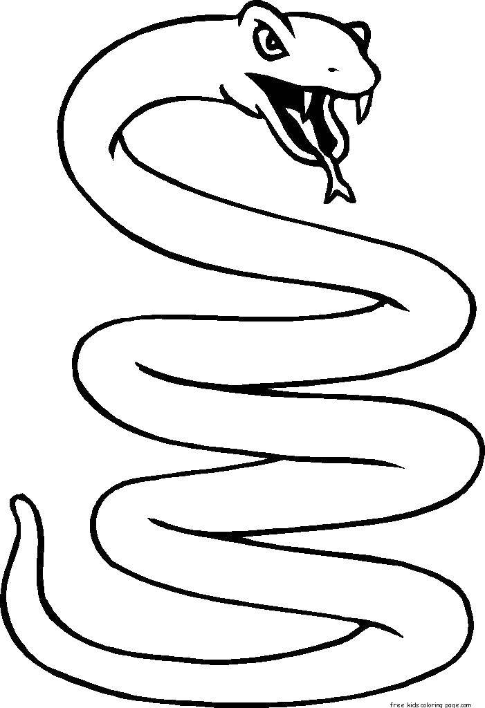 Название: Раскраска Злобная змея. Категория: Змея. Теги: Рептилия, змея.