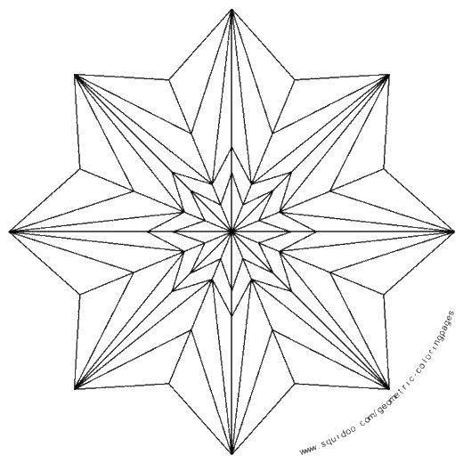Coloring Star diamond. Category patterns. Tags:  rhombus, star.