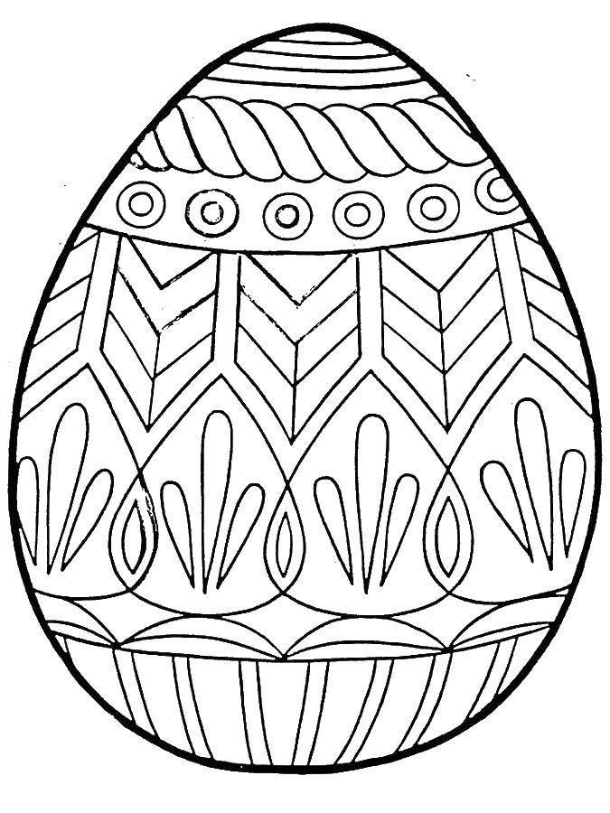 Розмальовки  Яйця з візерунками. Завантажити розмальовку візерунки, яйця, візерунок, яйце.  Роздрукувати ,Візерунки для розмальовування яєць,