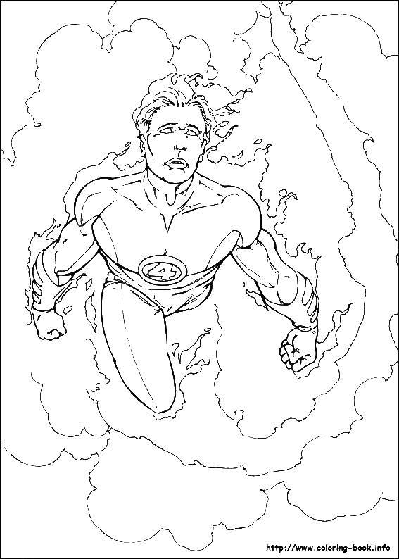 Coloring Fantastic four. Category superheroes. Tags:  superheroes, fantastic four.