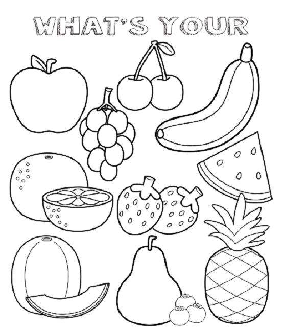 Название: Раскраска Фруктики и ягодки. Категория: фрукты. Теги: фрукты.