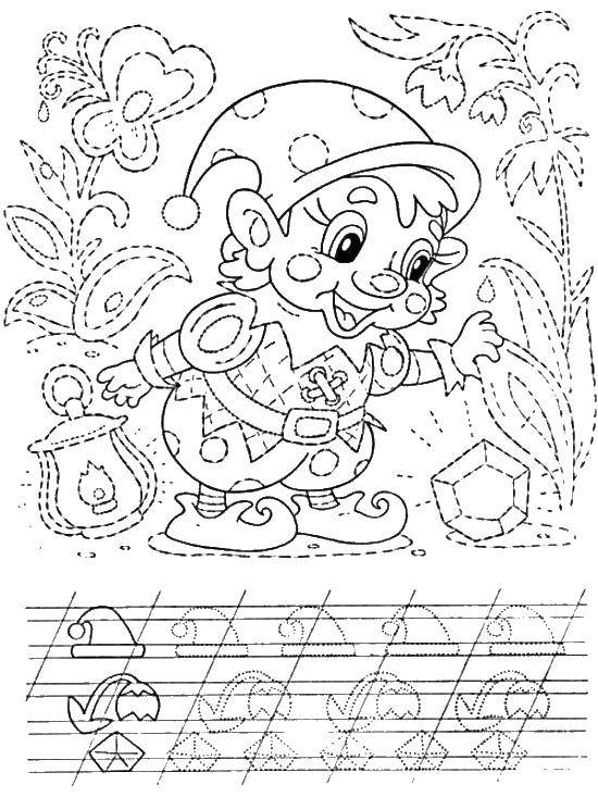 Coloring Dwarf. Category gnomes. Tags:  dwarf, was written.