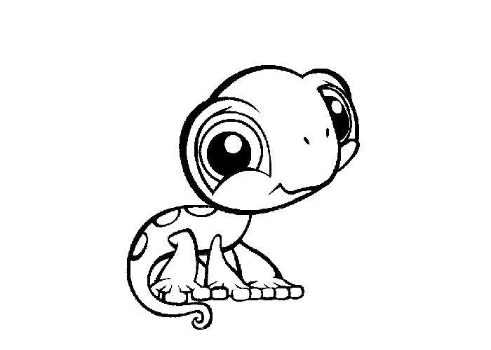 Coloring Baby lizard. Category Coloring pages for kids. Tags:  Reptile, lizard.