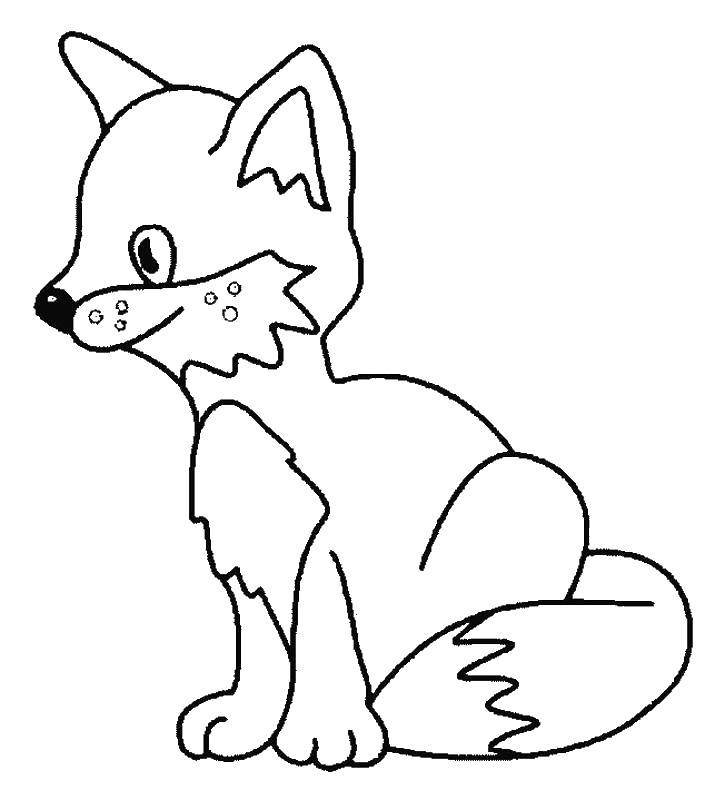 Coloring Little Fox. Category Fox. Tags:  a Fox, Fox, animals.