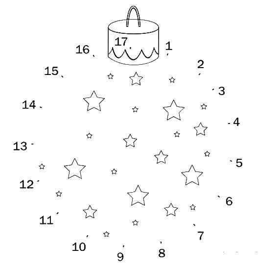Coloring Circle the dots Christmas ball. Category coloring. Tags:  circle points, Orb.