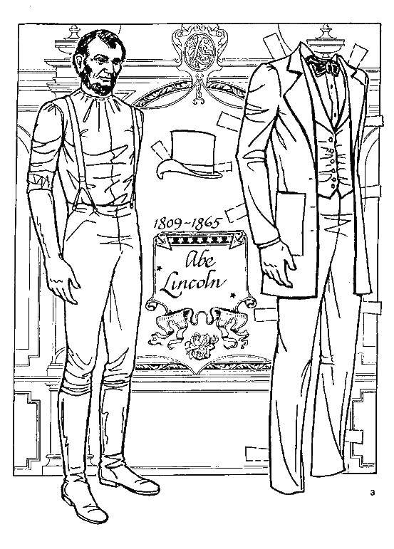 Coloring Clothing Lincoln. Category coloring. Tags:  clothing, dress.