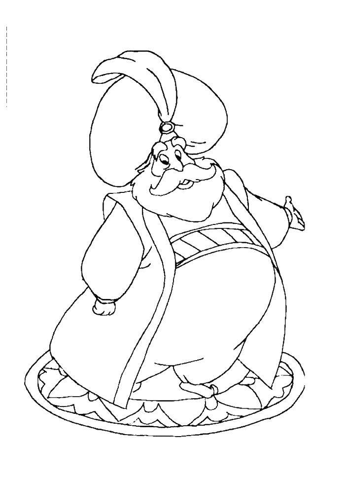 Online coloring pages Coloring page Father Jasmine Disney cartoons ...