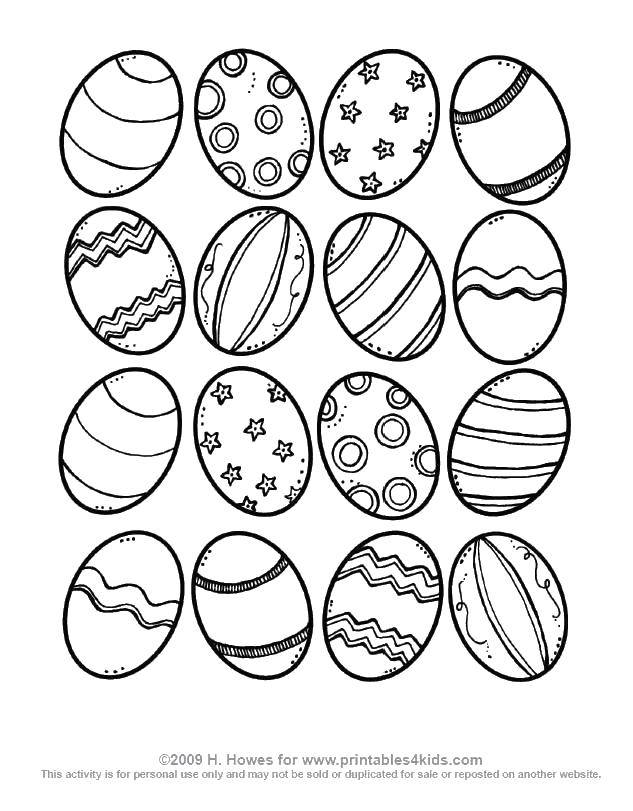 Название: Раскраска Пасхальные яички с красивыми узорчиками. Категория: Узоры для раскрашивания яиц. Теги: Пасха, яйца, узоры.