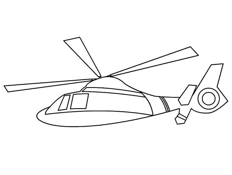 Название: Раскраска Пассажирский вертолет. Категория: раскраски. Теги: пассажирский самолет, вертолет.