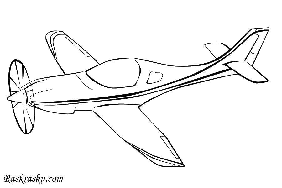 Coloring Propeller. Category coloring. Tags:  Plane.