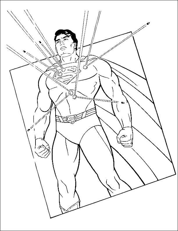 Coloring Bullets fly. Category Comics. Tags:  Comics, Superman.