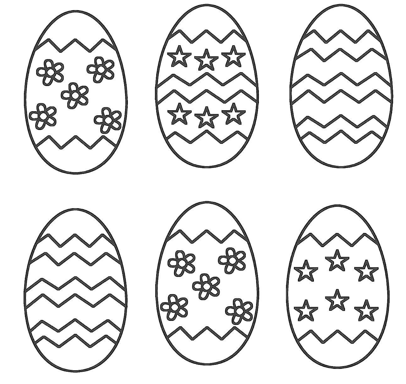 Название: Раскраска Различные узоры на яйцах. Категория: Узоры для раскрашивания яиц. Теги: Пасха, яйца, узоры.