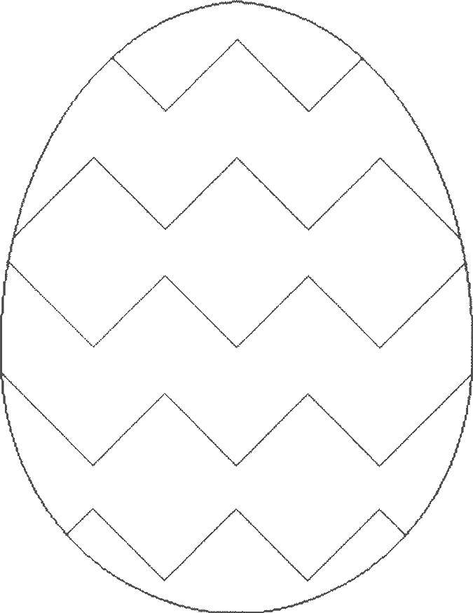 Название: Раскраска Ромбовидный узор. Категория: Узоры для раскрашивания яиц. Теги: Пасха, яйца, узоры.