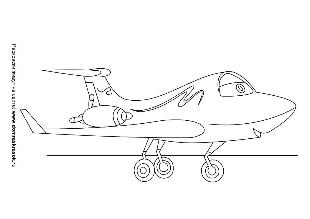 Название: Раскраска Самолетик выпустил шасси. Категория: самолеты. Теги: самолеты, воздушный транспорт, шасси.