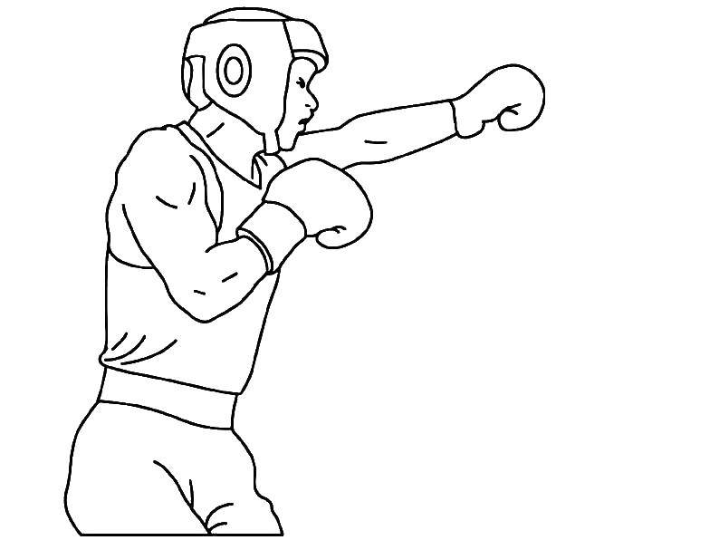 Coloring Boxer. Category sports. Tags:  sports, Boxing, boxer.