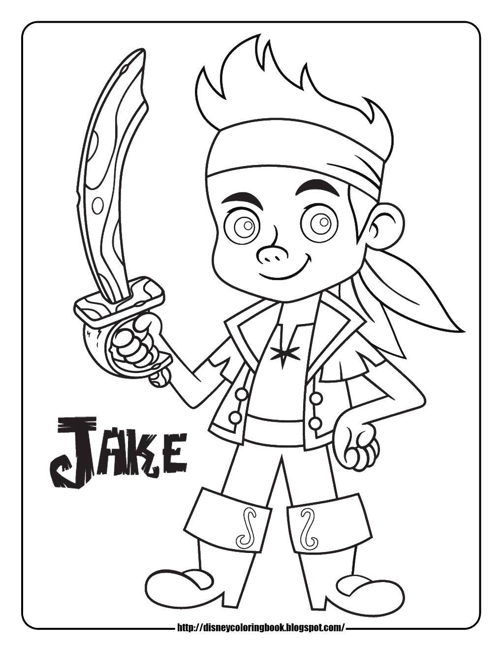 Coloring Jake. Category The pirates. Tags:  pirates, children, Jake.