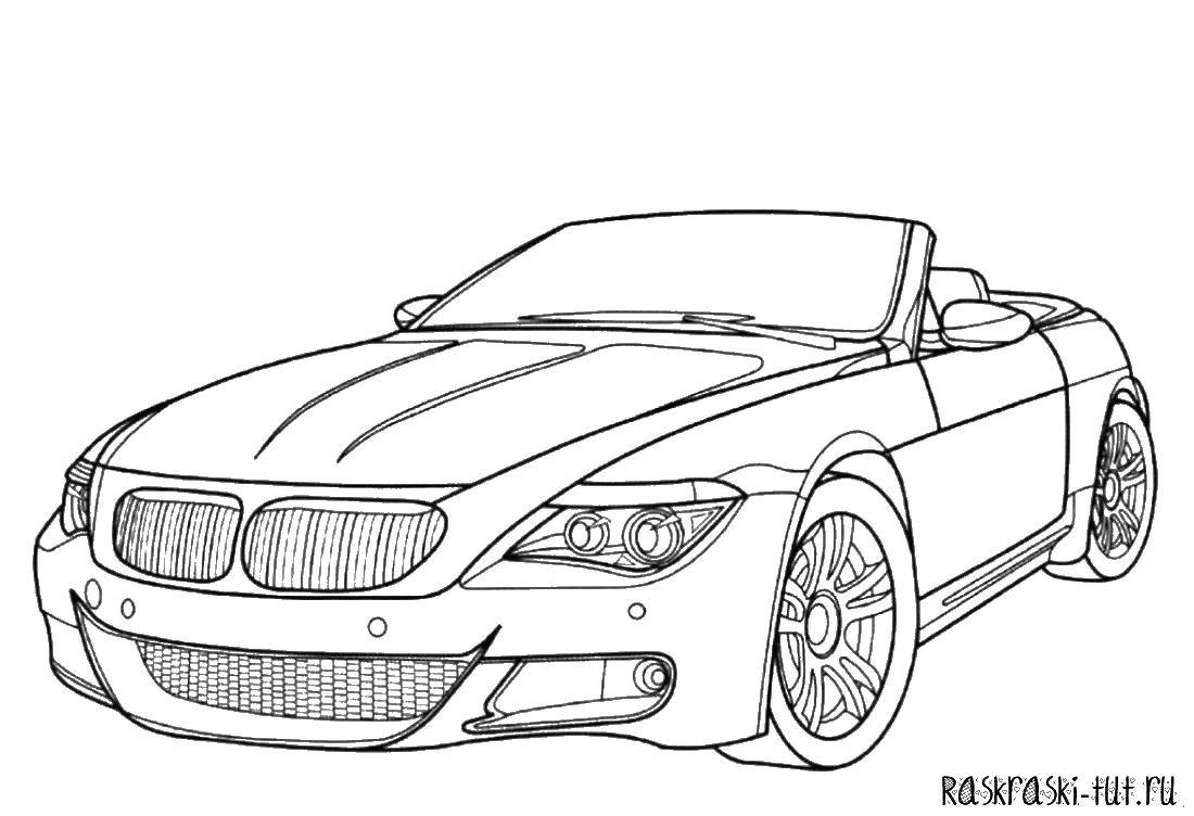 Coloring Convertible BMW. Category machine . Tags:  cars, convertible, vehicles, BMW.