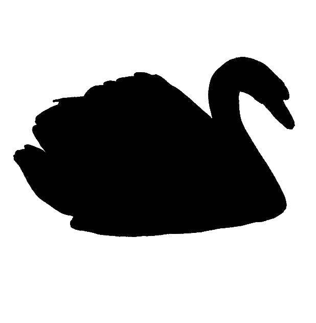 Название: Раскраска Контур лебедя. Категория: Контуры для вырезания птиц. Теги: контуры, шаблоны, лебеди.