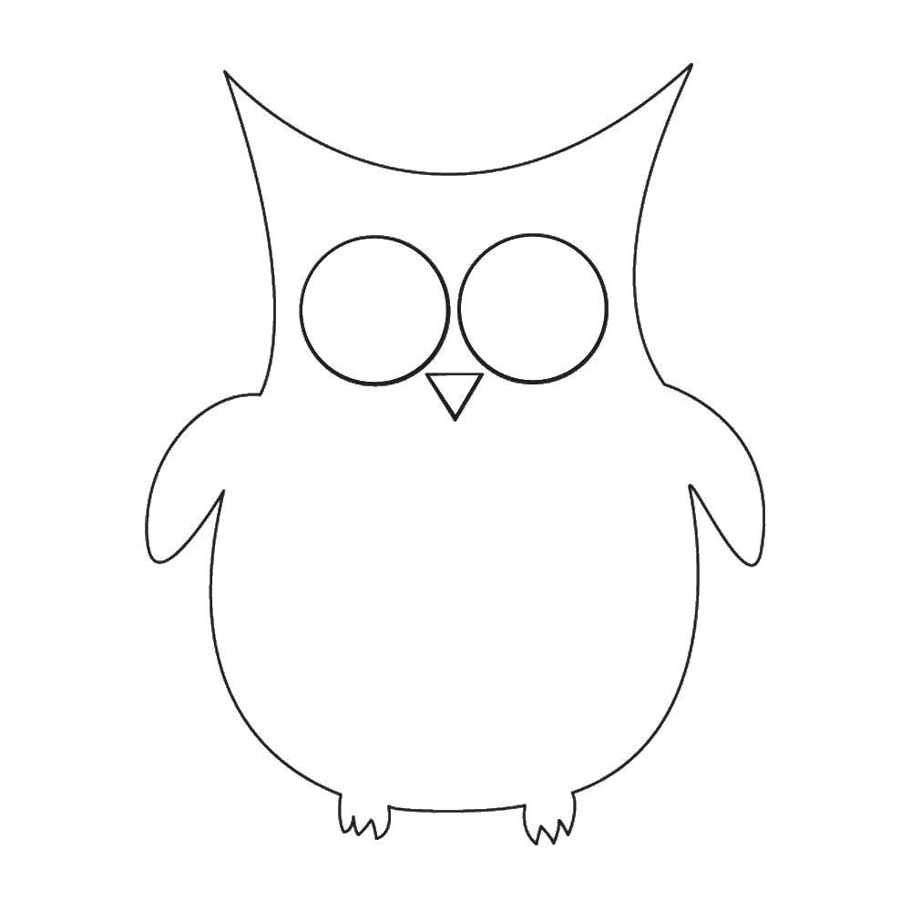 Coloring The owl contour. Category The contours for cutting out the birds. Tags:  outline , owl.