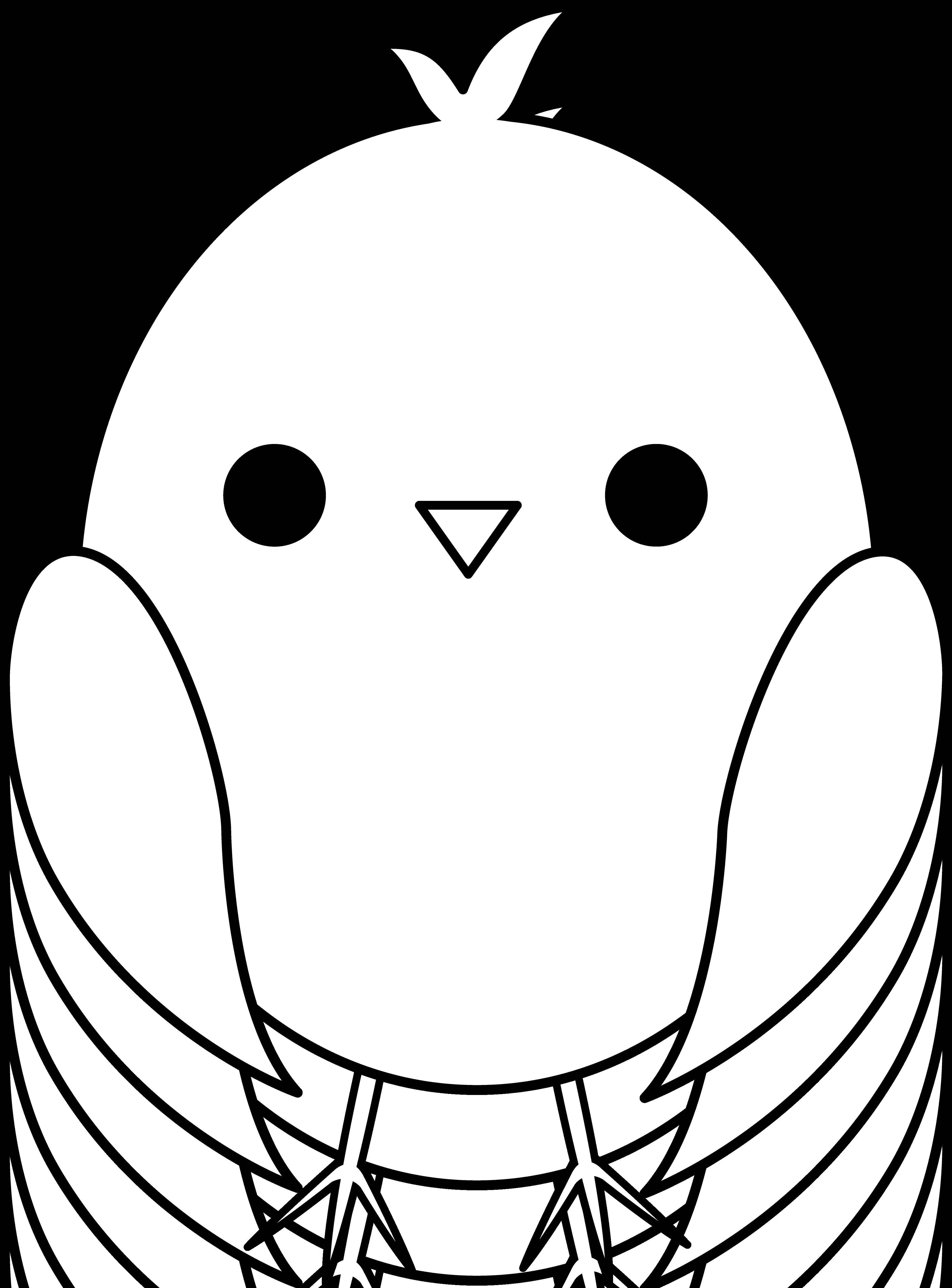 Coloring Pretty bird. Category The contours for cutting out the birds. Tags:  outline, bird, black background.