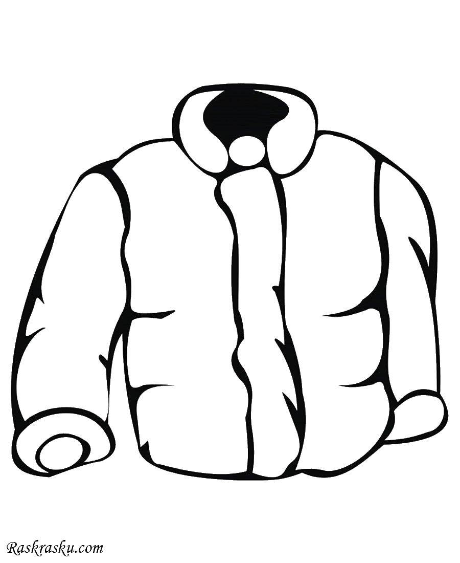 Название: Раскраска Мужчкая куртка. Категория: одежда. Теги: одежда, мужская куртка.