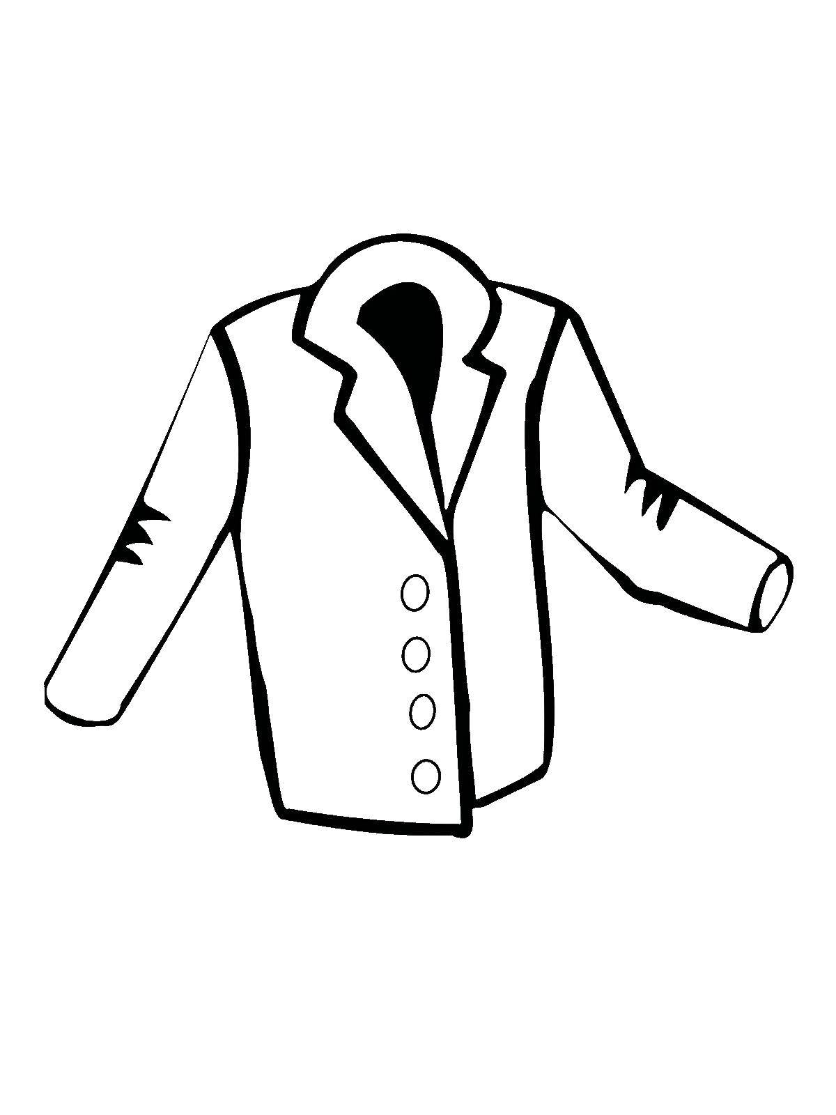 Coloring Мужской пиджак. Category Одежда. Tags:  Одежда, мужская, пиджак.