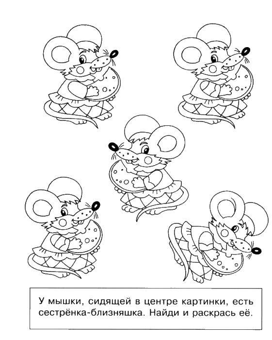 Coloring Find twin. Category Coloring pages. Tags:  Teaching coloring, logic.