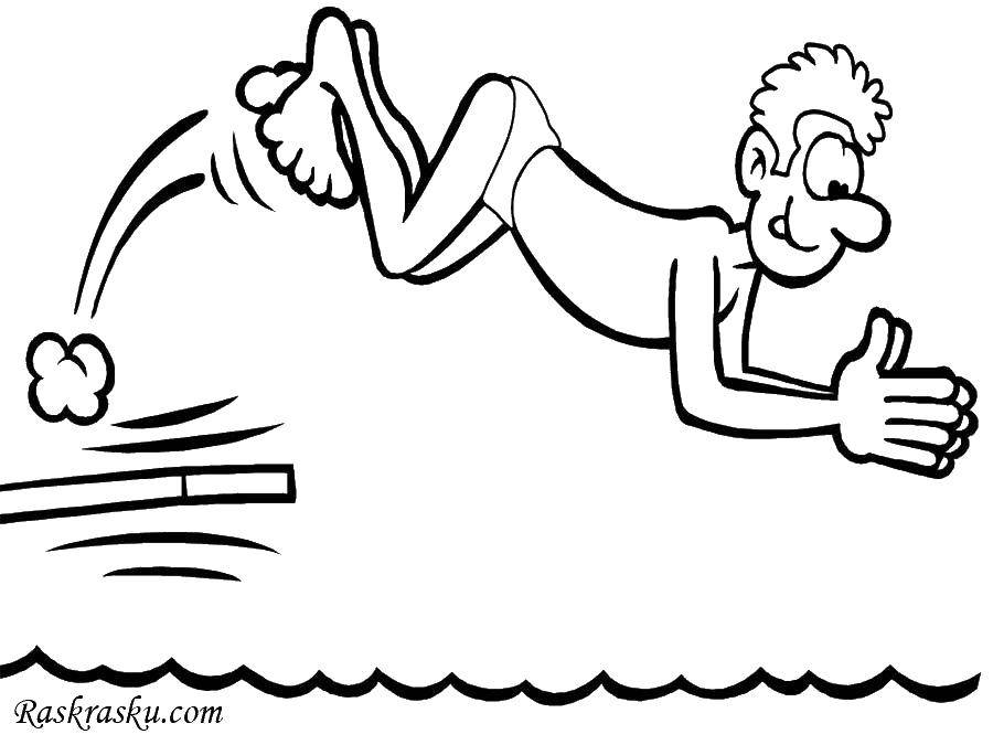 Coloring The swimmer. Category sports. Tags:  sports, swimming, swimmer.