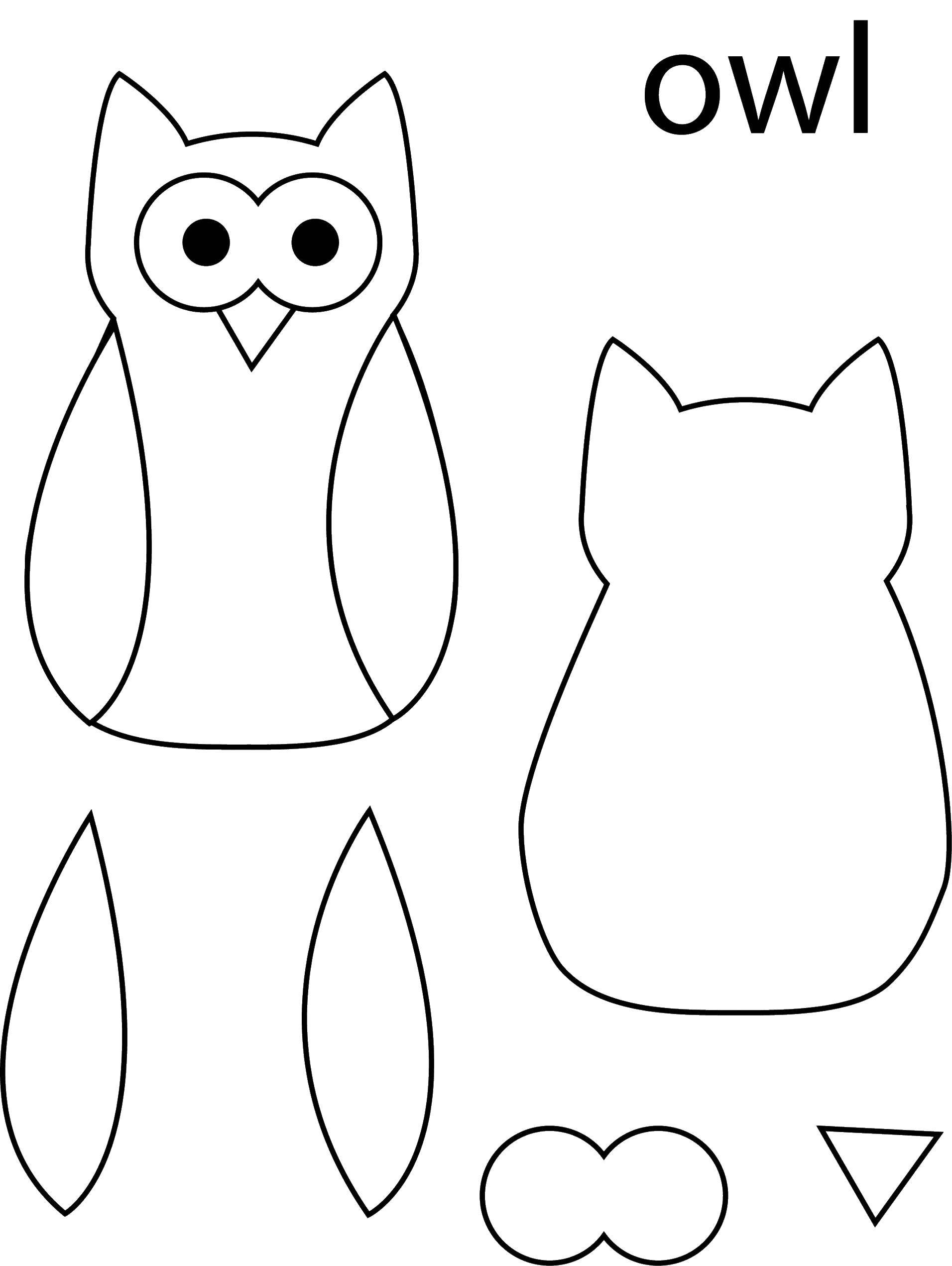 Coloring Owls pattern for cutting out. Category The contours for cutting out the birds. Tags:  template, outline, owl, eyes.